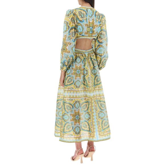 ZIMMERMANN 'Halcyon' Midi Dress In Paisley Cotton - Picture 3 of 4